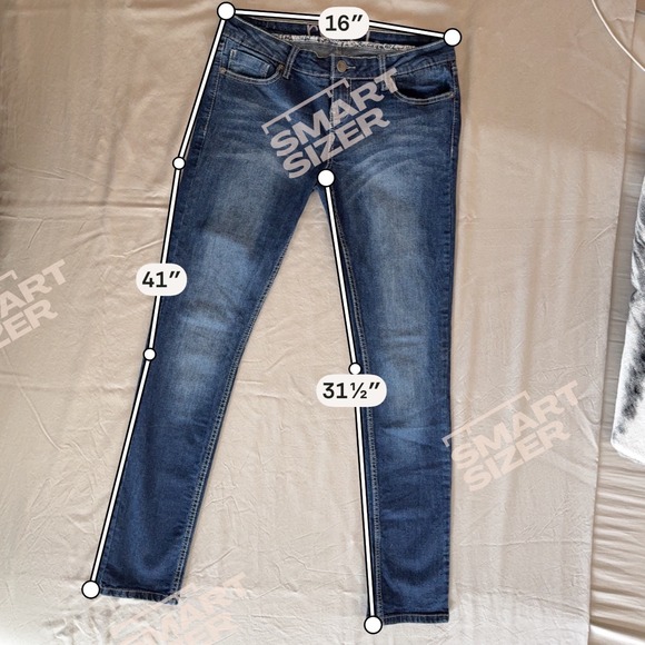 rue21 Womens Low Rise Skinny Jeans Dark Wash Blue Stretch Denim Size 7/8R - Picture 7 of 10